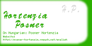 hortenzia posner business card